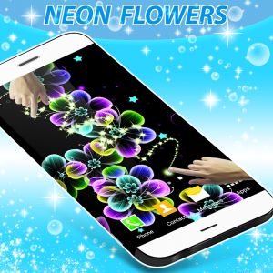 اسکرین شات برنامه Neon Flowers Live Wallpaper 4
