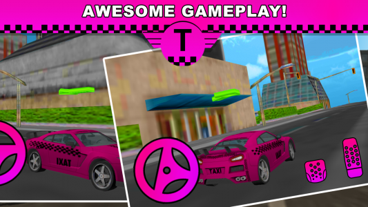 اسکرین شات بازی Pink Lady Crazy Taxi Driver 3D 3