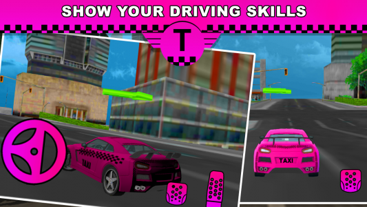 اسکرین شات بازی Pink Lady Crazy Taxi Driver 3D 2