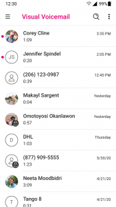 اسکرین شات برنامه T-Mobile Visual Voicemail 2