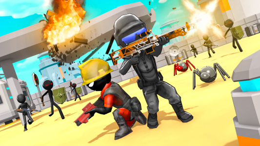 اسکرین شات 5 بازی Stickman Gun Shooter 3D