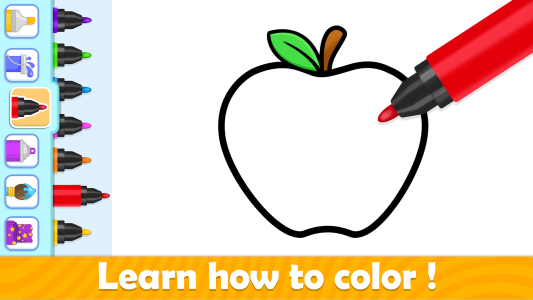 اسکرین شات 1 برنامه Toddler Coloring Book For Kids