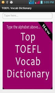 اسکرین شات برنامه Top TOEFL Vocab Dictionary 1