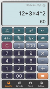 اسکرین شات برنامه Calculator - Unit Converter 1