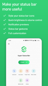اسکرین شات برنامه Super Status Bar - Customize 1