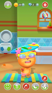 اسکرین شات برنامه Virtual Pet Tommy - Cat Game 5