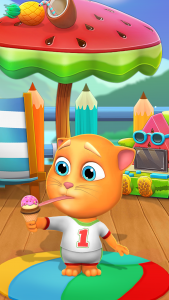 اسکرین شات 3 برنامه Virtual Pet Tommy - Cat Game
