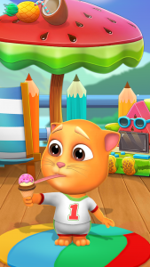 اسکرین شات برنامه Virtual Pet Tommy - Cat Game 1
