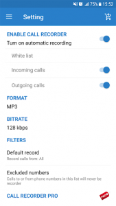 اسکرین شات برنامه Auto call recorder 5