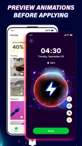 اسکرین شات 4 برنامه Battery Charging Animation 4D