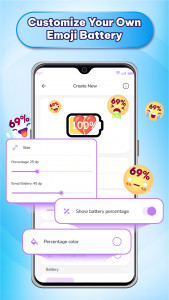 اسکرین شات 4 برنامه Emoji Battery Widget