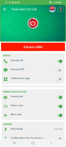 اسکرین شات برنامه color flash alert: flash call 5