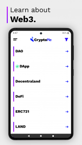 اسکرین شات 5 برنامه Crypto Pie: Learn Crypto & BTC