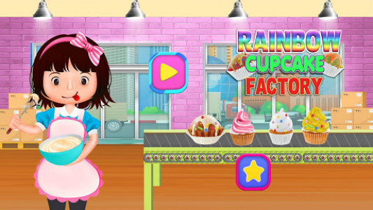 اسکرین شات بازی Rainbow Cupcake Factory: Bakery Food Maker Shop 3