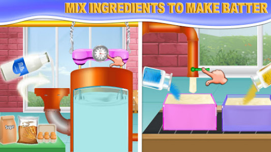 اسکرین شات بازی Rainbow Cupcake Factory: Bakery Food Maker Shop 2