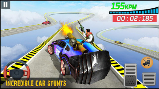 اسکرین شات برنامه Crazy GT Car Stunts Demolition Stunts Racing 2