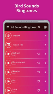 اسکرین شات 1 برنامه Bird Sounds Ringtones