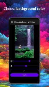 اسکرین شات 2 برنامه Clock Wallpaper with Date