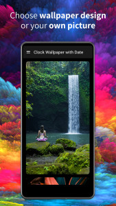 اسکرین شات 1 برنامه Clock Wallpaper with Date