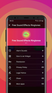 اسکرین شات برنامه Sound Effect Ringtones Free 6