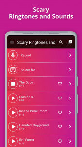 اسکرین شات برنامه Scary Ringtones and Sounds 1