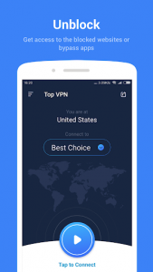 اسکرین شات برنامه Top VPN - Free, Fast & Unlimited VPN Proxy Master 1