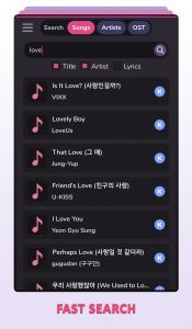 اسکرین شات برنامه K-pop Lyrics 2
