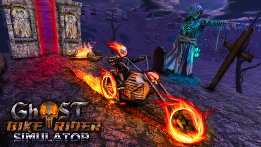 اسکرین شات بازی Ghost Bike Rider Simulator 3D 1