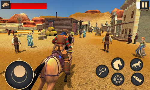 اسکرین شات بازی West Town Sheriff Horse Game 2