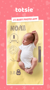 اسکرین شات برنامه Totsie – Baby Photo Editor 1