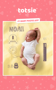 اسکرین شات برنامه Totsie – Baby Photo Editor 4