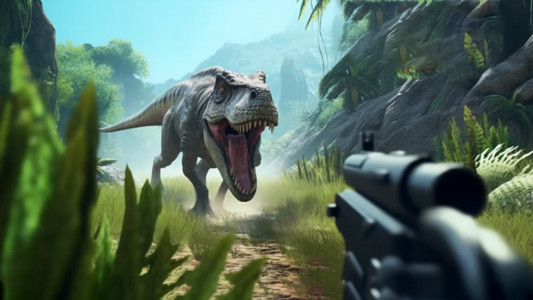 اسکرین شات 6 برنامه Angry Dinosaur Shooting Game