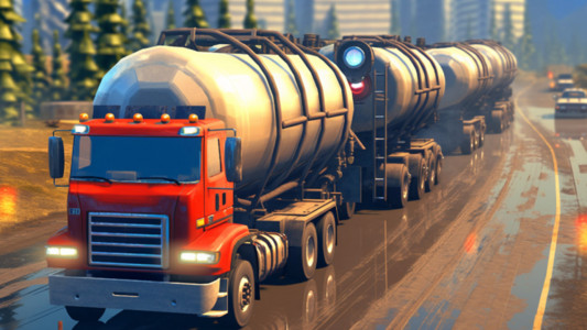 اسکرین شات بازی Oil Cargo Transport Truck Game 2