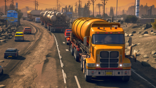 اسکرین شات بازی Oil Cargo Transport Truck Game 3