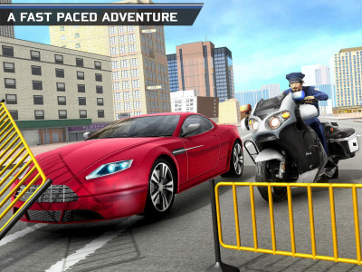 اسکرین شات برنامه US Police Gangster Bike Game 3