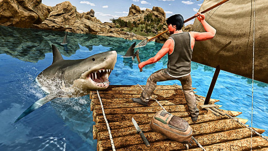 اسکرین شات بازی Raft Survival Island 3D Games 1