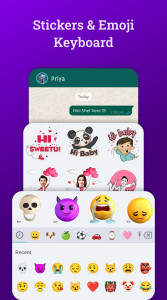 اسکرین شات 6 برنامه Bobble AI Keyboard Memes, Gifs