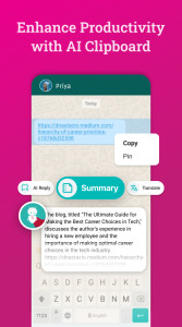 اسکرین شات 1 برنامه Bobble AI Keyboard