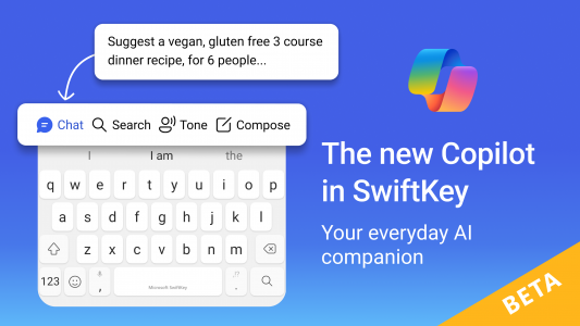 اسکرین شات برنامه Microsoft SwiftKey Beta 1