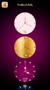 اسکرین شات برنامه Gold Diamond Moving Clock Wallpaper 4