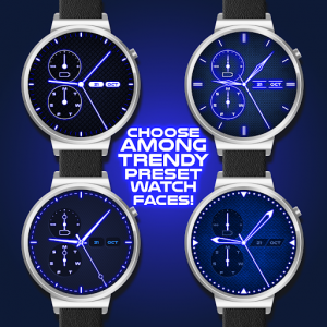 اسکرین شات برنامه Neon Blue Watch Face 2