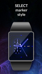 اسکرین شات 5 برنامه Neon Blue Watch Face