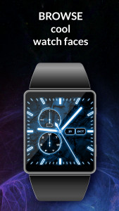 اسکرین شات 2 برنامه Neon Blue Watch Face
