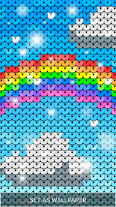 اسکرین شات برنامه Sequin Flip Live Wallpaper Rainbow 1