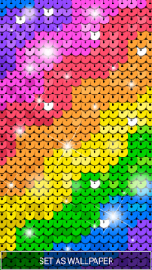 اسکرین شات برنامه Sequin Flip Live Wallpaper Rainbow 4