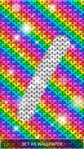 اسکرین شات برنامه Sequin Flip Live Wallpaper Rainbow 5