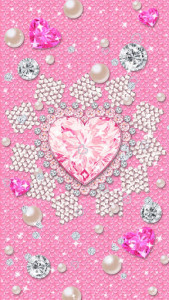 اسکرین شات برنامه Diamond Hearts Wallpaper 1
