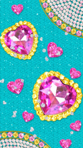 اسکرین شات برنامه Diamond Hearts Wallpaper 3