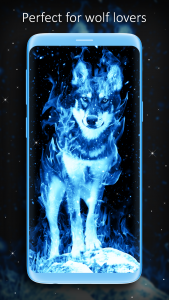 اسکرین شات برنامه Ice Fire Wolf Wallpaper 1