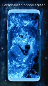 اسکرین شات برنامه Ice Fire Wolf Wallpaper 4